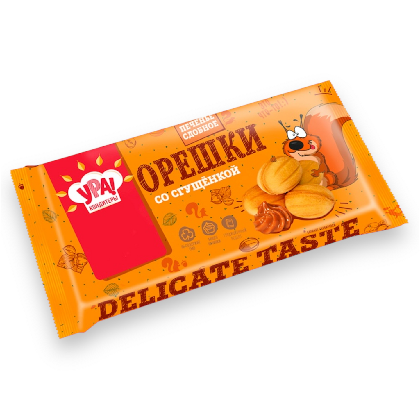 URA COOKIES "ORESHKI" W/COND.MILK 250G